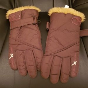 Brown Womens Zeroxposur Gloves one size